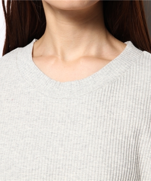 mystic(ミスティック)の「袖レースフレアリブプルオーバー(Tシャツ/カットソー・レディース・ブラック/グレー/オフホワイト/ベージュ・フリ-)」の14枚目の写真