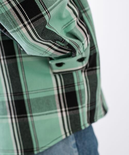 MONKEY TIME(モンキータイム)の「<monkey time> HEAVY CHECK TWILL OVER SIZED CPO/チェックシャツ(シャツ/ブラウス・メンズ・ダークグレー/ライム・XL/L/M/S)」の13枚目の写真