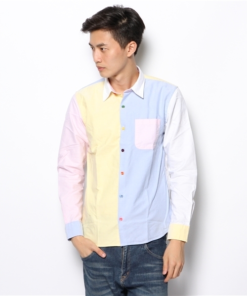 BEAMS（ビームス）の「◎BEAMS / カザリステッチマルチボタンシャツ（シャツ/ブラウス・メンズ・ホワイト/ブルー/その他1・SMALL/LARGE/MEDIUM/X-LARGE）」の16枚目の写真