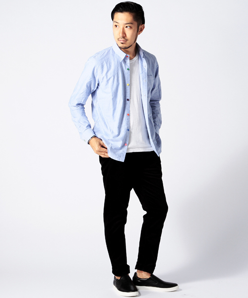 BEAMS（ビームス）の「◎BEAMS / カザリステッチマルチボタンシャツ（シャツ/ブラウス・メンズ・ホワイト/ブルー/その他1・SMALL/LARGE/MEDIUM/X-LARGE）」の12枚目の写真