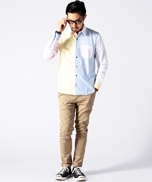 BEAMS（ビームス）の「◎BEAMS / カザリステッチマルチボタンシャツ（シャツ/ブラウス・メンズ・ホワイト/ブルー/その他1・SMALL/LARGE/MEDIUM/X-LARGE）」の13枚目の写真