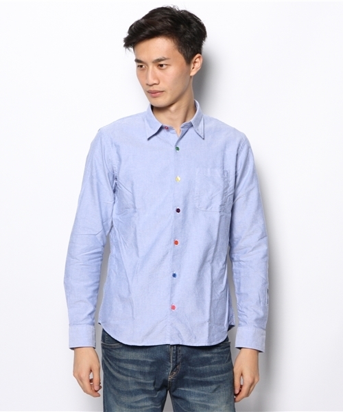 BEAMS（ビームス）の「◎BEAMS / カザリステッチマルチボタンシャツ（シャツ/ブラウス・メンズ・ホワイト/ブルー/その他1・SMALL/LARGE/MEDIUM/X-LARGE）」の10枚目の写真