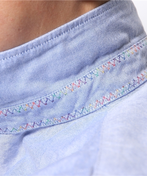 BEAMS（ビームス）の「◎BEAMS / カザリステッチマルチボタンシャツ（シャツ/ブラウス・メンズ・ホワイト/ブルー/その他1・SMALL/LARGE/MEDIUM/X-LARGE）」の8枚目の写真