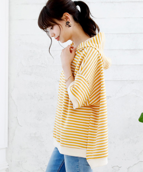 Girly Doll(ガーリードール)の「ボーダープルオーバー(Tシャツ/カットソー・レディース・キャメル/イエロー系その他/ブラック/ブラック系その他/イエロー/グリーン系その他/イエロー系その他2/グリーン・FREE)」の20枚目の写真