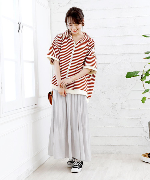 Girly Doll(ガーリードール)の「ボーダープルオーバー(Tシャツ/カットソー・レディース・キャメル/イエロー系その他/ブラック/ブラック系その他/イエロー/グリーン系その他/イエロー系その他2/グリーン・FREE)」の12枚目の写真
