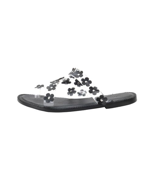 merry jenny（メリージェニー）の「クリアおはなストラップサンダル（サンダル・レディース・シルバー/オフホワイト/ピンク/ブラック・LARGE/MEDIUM）」の9枚目の写真