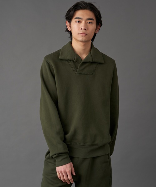 LES TIEN（レスティエン）の「LES TIEN YACHT PULL OVER (CF-1017)（スウェット・メンズ・ブラック/ダークグリーン/ヘザーグレー・SMALL/MEDIUM）」の3枚目の写真