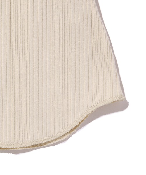 ADAM ET ROPE'（アダムエロペ）の「ランダムテレコベアトップブラキャミ（キャミソール・レディース・キナリ/ホワイト/チャコールグレー・FREE）」の10枚目の写真