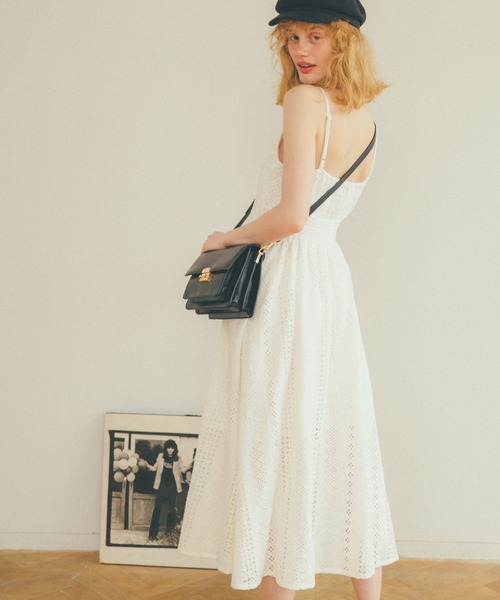 Heather（ヘザー）の「カットワークアソートキャミワンピース 885911