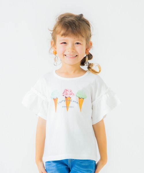 BRANSHES（ブランシェス）の「【WEB限定】袖フリル半袖Tシャツ（Tシャツ/カットソー・キッズ・その他6/その他1/その他4/その他2/その他5/その他3・130cm/100cm/150cm/140cm/120cm/110cm/90cm）」の4枚目の写真