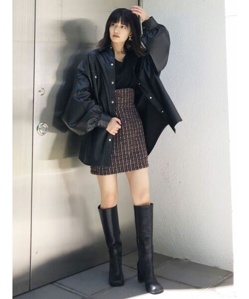 EMODA（エモダ）の「2ポケットボーイズシャツ（その他アウター・レディース・ブラック/ベージュ/グレー/その他・FREE）」の9枚目の写真