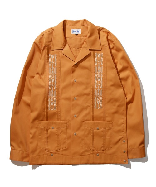 ROTAR(ローター)の「Long sleeve Cuba Shirt キューバシャツ(シャツ/ブラウス・メンズ・オレンジ/アイボリー/ブラック・LARGE/MEDIUM)」の12枚目の写真