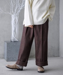 CASPER JOHN | Melton Ankle Wide Pants/メルトンアンクルワイドパンツ(セットアップ対応)(その他パンツ)