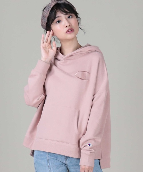 Champion(チャンピオン)の「【Champion】ビッグCロゴスウェットパーカー(パーカー・レディース・ブラック/ライトピンク/ライトベージュ/ライム・M/L)」の20枚目の写真