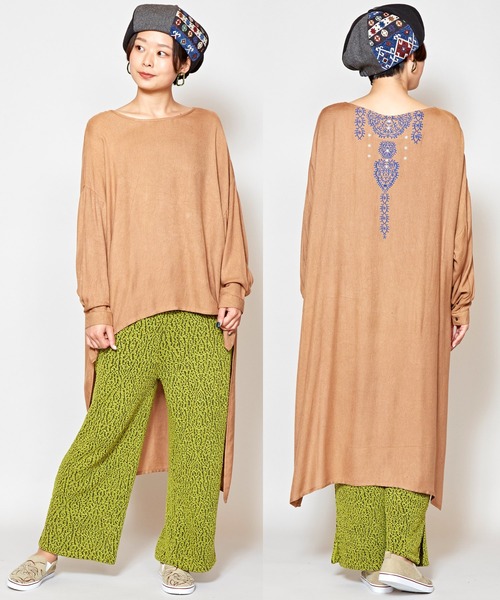 チャイハネ ワンピース バック刺繍ハイローヘムワンピース ワンピース チャイハネ チャイハネ のファッション セール Yul