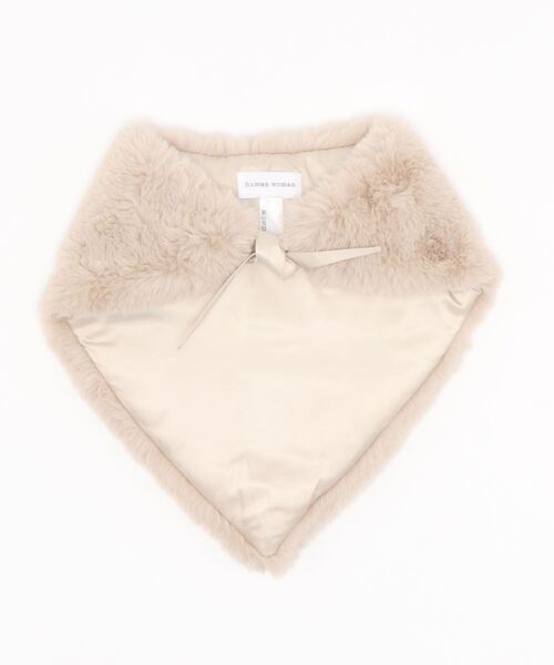 human woman（ヒューマンウーマン）の「フーディライクスカーフ（ストール/ショール・レディース・ホワイト系その他/ブラウン・ﾌﾘ-）」の13枚目の写真