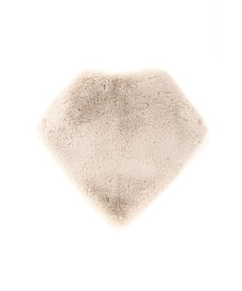 human woman（ヒューマンウーマン）の「フーディライクスカーフ（ストール/ショール・レディース・ホワイト系その他/ブラウン・ﾌﾘ-）」の5枚目の写真