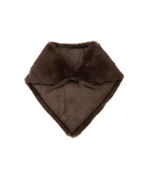 human woman（ヒューマンウーマン）の「フーディライクスカーフ（ストール/ショール・レディース・ホワイト系その他/ブラウン・ﾌﾘ-）」の11枚目の写真