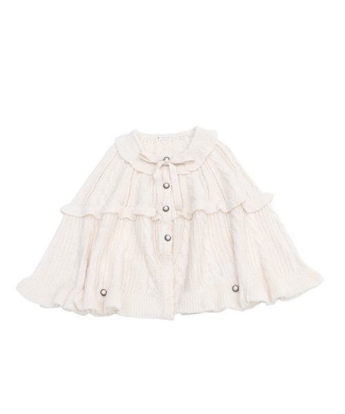 axes femme（アクシーズファム）の「フリルニットケープ（カーディガン