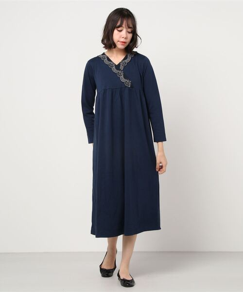 Kid Blue キッドブルー の キッドブルー Awレーシースムース 長袖ワンピース Krpr570 Kidblue ワンピース Wear Kid Blue キッドブルー の キッドブルー Awレーシースムース 長袖ワンピース Krpr570 Kidblue ワンピース Wear