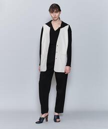 6（ロク）の「＜6(ROKU)＞RIB×SILK SAILOR COLLAR PULLOVER