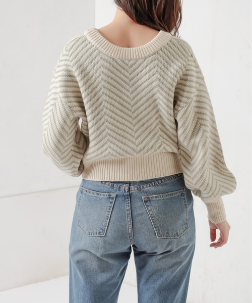 natural couture（ナチュラルクチュール）の「【WEB限定】ヘリンボーン前後2WAYカーディガン（カーディガン/ボレロ・レディース・ブラック/ベージュ/ミント・FREE）」の18枚目の写真