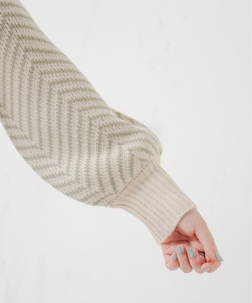 natural couture（ナチュラルクチュール）の「【WEB限定】ヘリンボーン前後2WAYカーディガン（カーディガン/ボレロ・レディース・ブラック/ベージュ/ミント・FREE）」の20枚目の写真