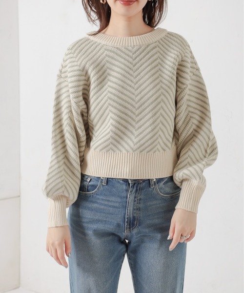 natural couture（ナチュラルクチュール）の「【WEB限定】ヘリンボーン前後2WAYカーディガン（カーディガン/ボレロ・レディース・ブラック/ベージュ/ミント・FREE）」の22枚目の写真