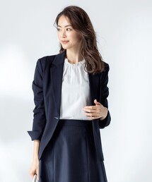 J.PRESS（ジェイプレス）の「【制菌加工・UVカット】アルファクロスジャージー テーラードジャケット（テーラードジャケット・レディース）」