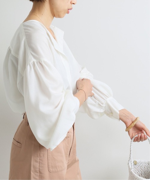 IENA（イエナ）の「リヨセルダンガリーギャザーブラウス