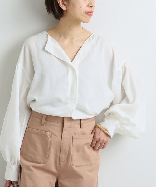 IENA（イエナ）の「リヨセルダンガリーギャザーブラウス