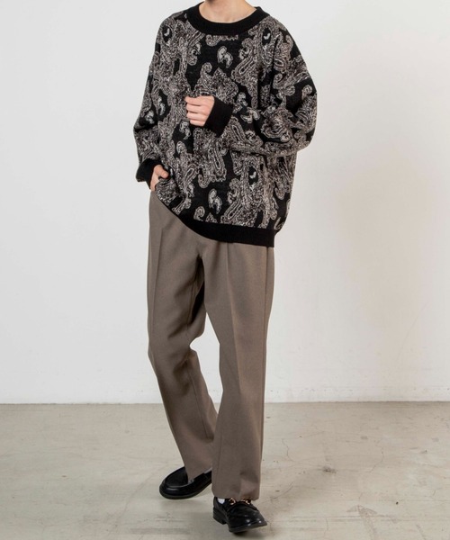 WEGO（ウィゴー）の「WEGO/ペイズリージャガードセーター（ニット/セーター・メンズ・ブラック/ベージュ・LARGE/MEDIUM）」の13枚目の写真