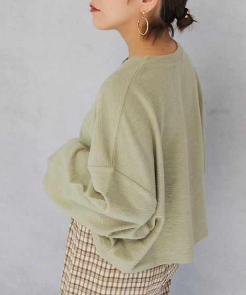 ap retro（アプレトロ）の「フクレジャガードヘンリーネックプルオーバー【ZOZOTOWN限定商品】（Tシャツ/カットソー・レディース・ブラック/ライトカーキ/ライトベージュ・FREE）」の14枚目の写真