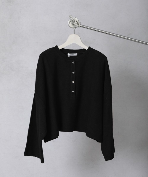ap retro（アプレトロ）の「フクレジャガードヘンリーネックプルオーバー【ZOZOTOWN限定商品】（Tシャツ/カットソー・レディース・ブラック/ライトカーキ/ライトベージュ・FREE）」の22枚目の写真