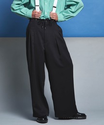 MAISON SPECIAL | 《ユニセックスアイテム》ツイル2タックイージープライムワイドパンツ 【MAISON SPECIAL/メゾンスペシャル】■セットアップ対応■(スラックス)