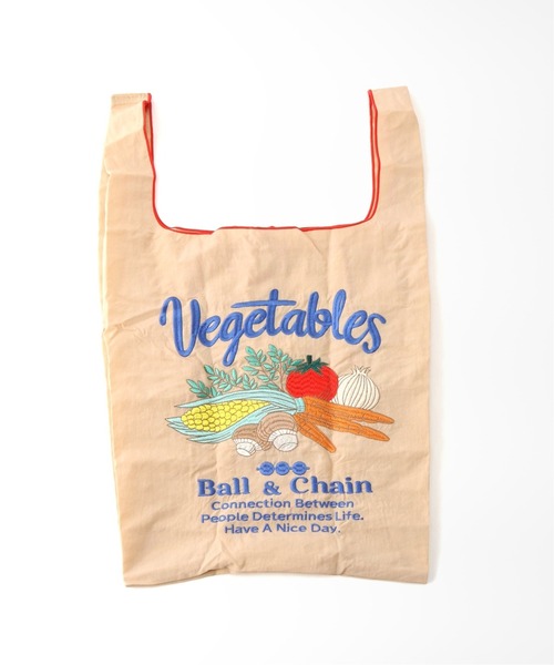 SLOBE IENA（スローブイエナ）の「【BALL&CHAIN/ボール アンド チェーン】 ベジタブルエコバッグ◆（エコバッグ/サブバッグ・レディース・ブラック/ラベンダー/ホワイト/ベージュ・FREE）」の3枚目の写真