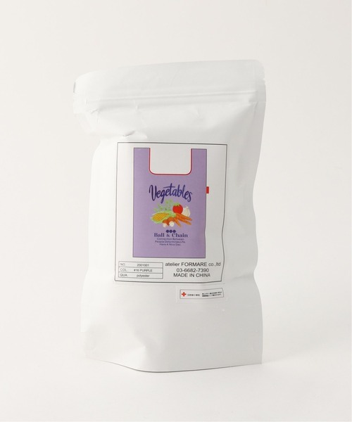 SLOBE IENA（スローブイエナ）の「【BALL&CHAIN/ボール アンド チェーン】 ベジタブルエコバッグ◆（エコバッグ/サブバッグ・レディース・ブラック/ラベンダー/ホワイト/ベージュ・FREE）」の16枚目の写真