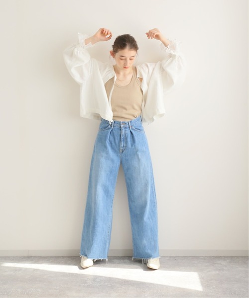 FRAMeWORK（フレームワーク）の「ヘビーリネン*レース2WAYボレロ