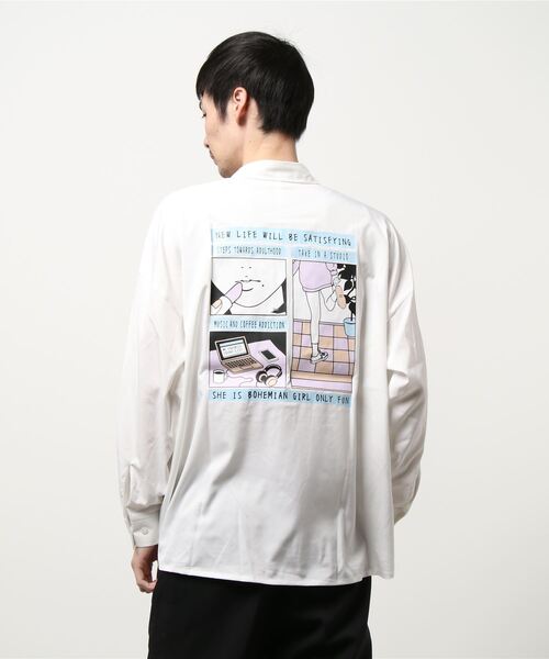THISIS(ディスイズ)の「ブロード バッグプリントリーズフィットシャツ(シャツ/ブラウス・メンズ・ホワイト系その他/ベージュ系その他/ホワイト系その他3/ホワイト系その他2/ベージュ系その他2/ベージュ系その他3/ブラック系その他2/ホワイト系その他4/ブラック系その他/ホワイト系その他5・MEDIUM/X-LARGE/LARGE)」の11枚目の写真