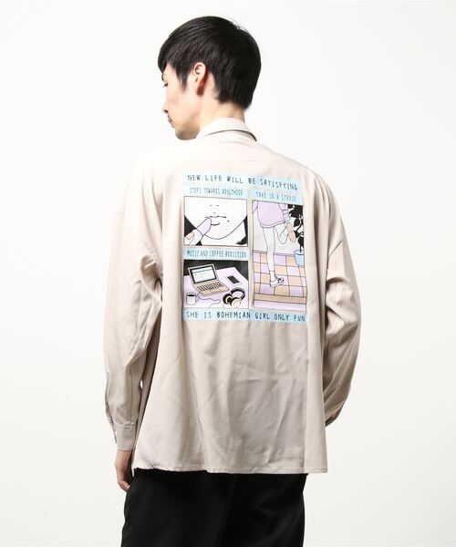 THISIS(ディスイズ)の「ブロード バッグプリントリーズフィットシャツ(シャツ/ブラウス・メンズ・ホワイト系その他/ベージュ系その他/ホワイト系その他3/ホワイト系その他2/ベージュ系その他2/ベージュ系その他3/ブラック系その他2/ホワイト系その他4/ブラック系その他/ホワイト系その他5・MEDIUM/X-LARGE/LARGE)」の19枚目の写真