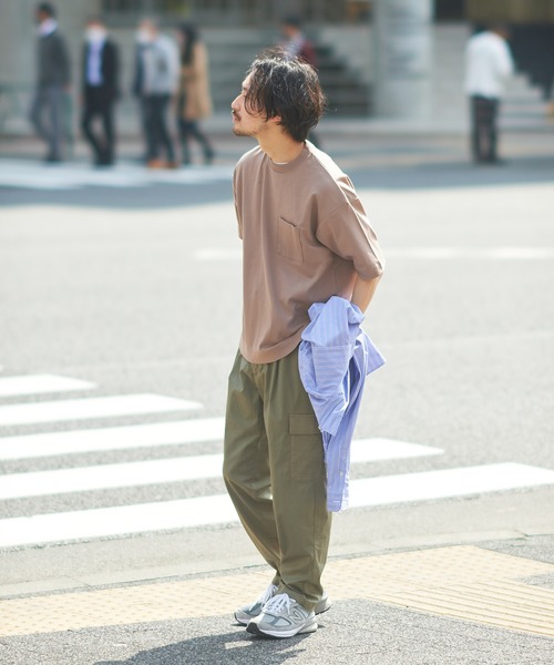 CIAOPANIC TYPY（チャオパニックティピー）の「コットンシルケットポケットTee（Tシャツ/カットソー・メンズ・サックスブルー/ブラウン/ピンク/チャコールグレー/オフホワイト/グリーン/ネイビー/マスタード/サンドベージュ/ブルー・L/S/XL/M/MEDIUM/SMALL/LARGE/X-LARGE）」の19枚目の写真