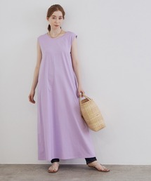 MADEMOISELLE ROPE' | バッククロスジャージーロングワンピース(ワンピース)