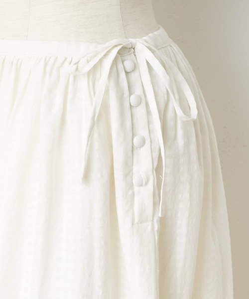 BEARDSLEY（ビアズリー）の「裾刺繍ギャザーパンツ（その他パンツ・レディース・ホワイト/ブラック・FREE）」の11枚目の写真