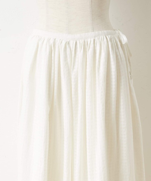 BEARDSLEY（ビアズリー）の「裾刺繍ギャザーパンツ（その他パンツ・レディース・ホワイト/ブラック・FREE）」の9枚目の写真