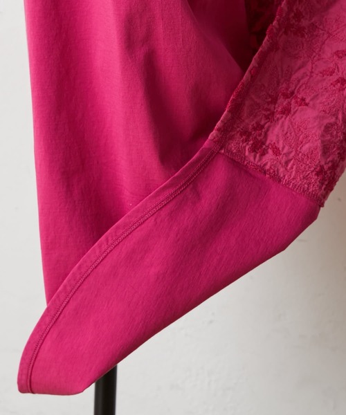 BEARDSLEY（ビアズリー）の「敦賀フロント刺繍ワンピース（ワンピース・レディース・ピンク/モスグリーン・1/0）」の11枚目の写真