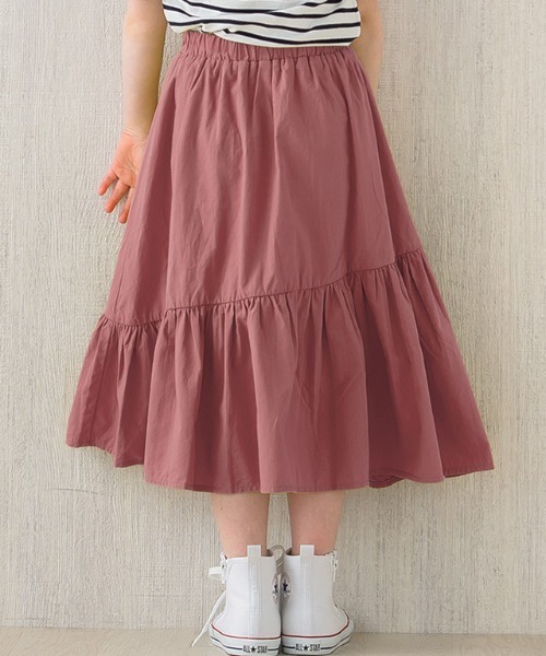 lulpini(ルルピー二)の「kids 一段ティアードスカート(スカート・キッズ・ピンク/ライム・S/M/L)」の13枚目の写真