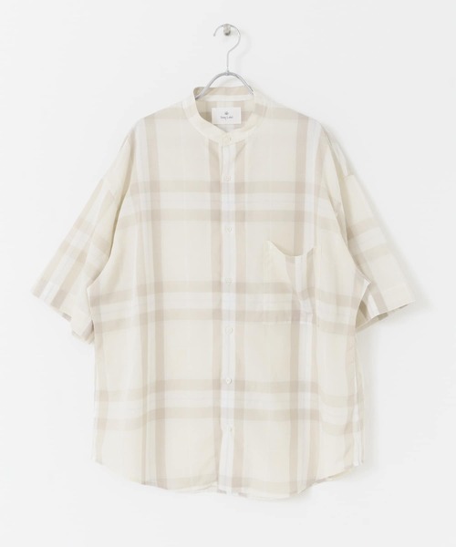 URBAN RESEARCH Sonny Label（アーバンリサーチサニーレーベル）の「ビッグチェックバンドカラーシャツ（シャツ/ブラウス・メンズ・ライトブルー/ベージュ・LARGE/MEDIUM）」の15枚目の写真