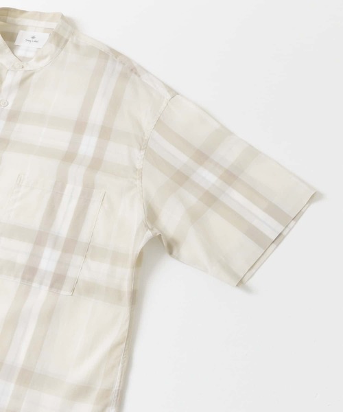 URBAN RESEARCH Sonny Label（アーバンリサーチサニーレーベル）の「ビッグチェックバンドカラーシャツ（シャツ/ブラウス・メンズ・ライトブルー/ベージュ・LARGE/MEDIUM）」の16枚目の写真