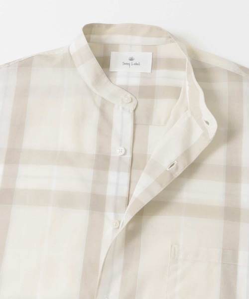 URBAN RESEARCH Sonny Label（アーバンリサーチサニーレーベル）の「ビッグチェックバンドカラーシャツ（シャツ/ブラウス・メンズ・ライトブルー/ベージュ・LARGE/MEDIUM）」の17枚目の写真