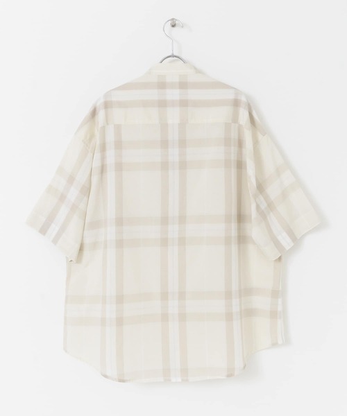 URBAN RESEARCH Sonny Label（アーバンリサーチサニーレーベル）の「ビッグチェックバンドカラーシャツ（シャツ/ブラウス・メンズ・ライトブルー/ベージュ・LARGE/MEDIUM）」の18枚目の写真